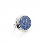 Blue Willow Porcelain Ring